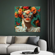 Frau mit Schmetterling-Kunst