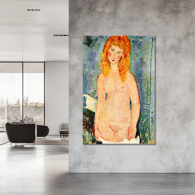 Stehender weiblicher Akt mit rotem Haar – Amedeo Modigliani