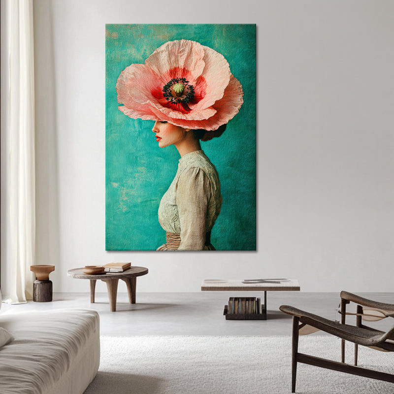 Frau mit einer großen Blume II