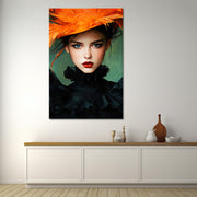 Frau mit orangem Hut VII