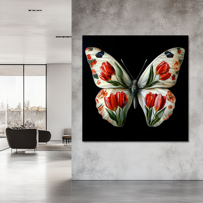 Schmetterling mit Blumen II