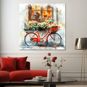 Fiets met bloemen