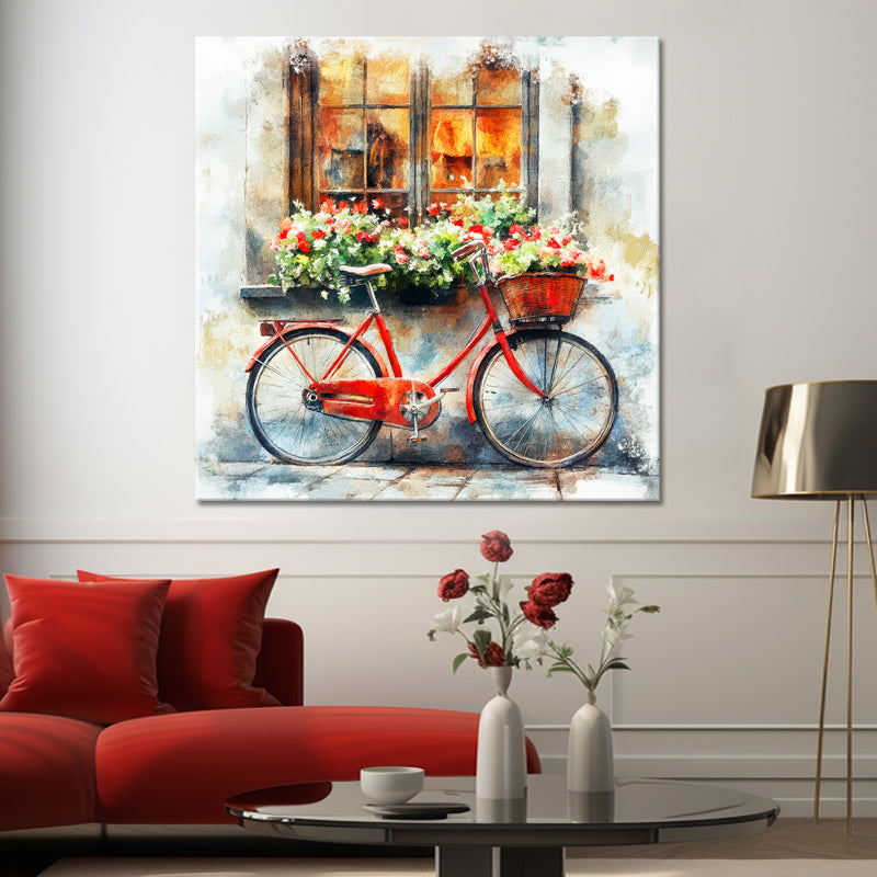 Fiets met bloemen