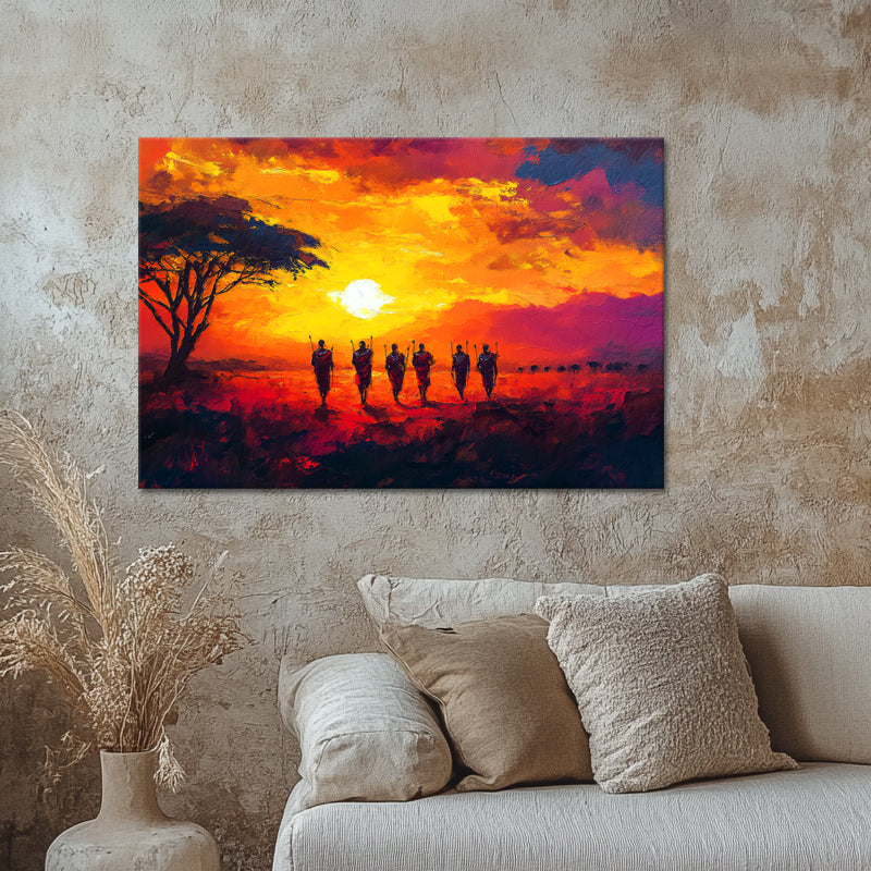 Sonnenuntergang in der Savanne II