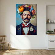 Mann mit Blumen