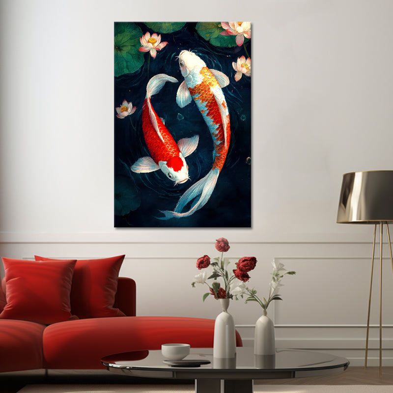 Twee koi karper vissen