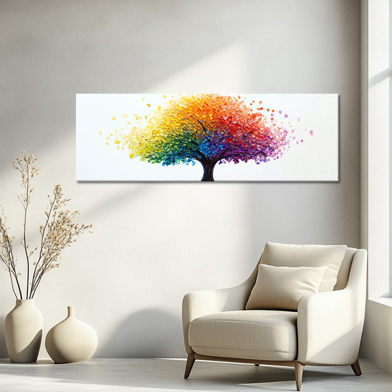 Farbenfrohes Baum-Gemälde
