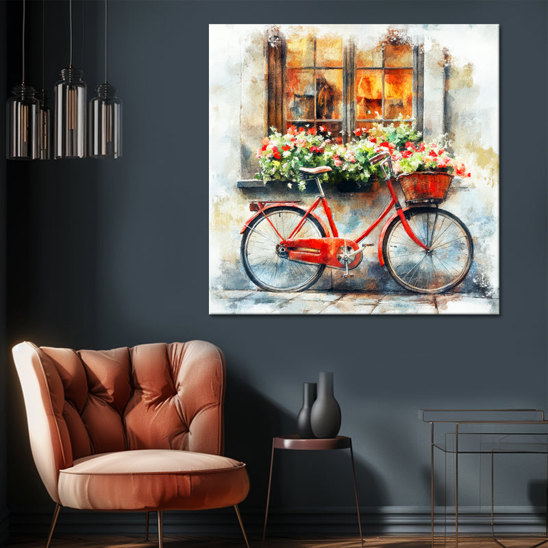 Fiets met bloemen