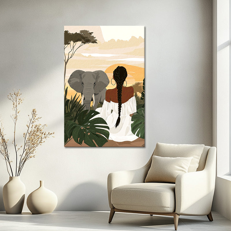 Frau mit Elefant II