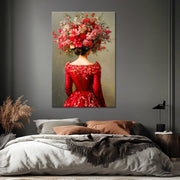 Vrouw met bloemen in het haar III