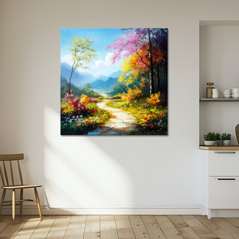 farbenfrohes Landschaftsgemälde