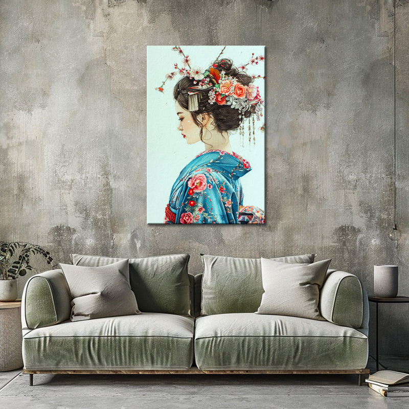 Frau in Kimono Kunst