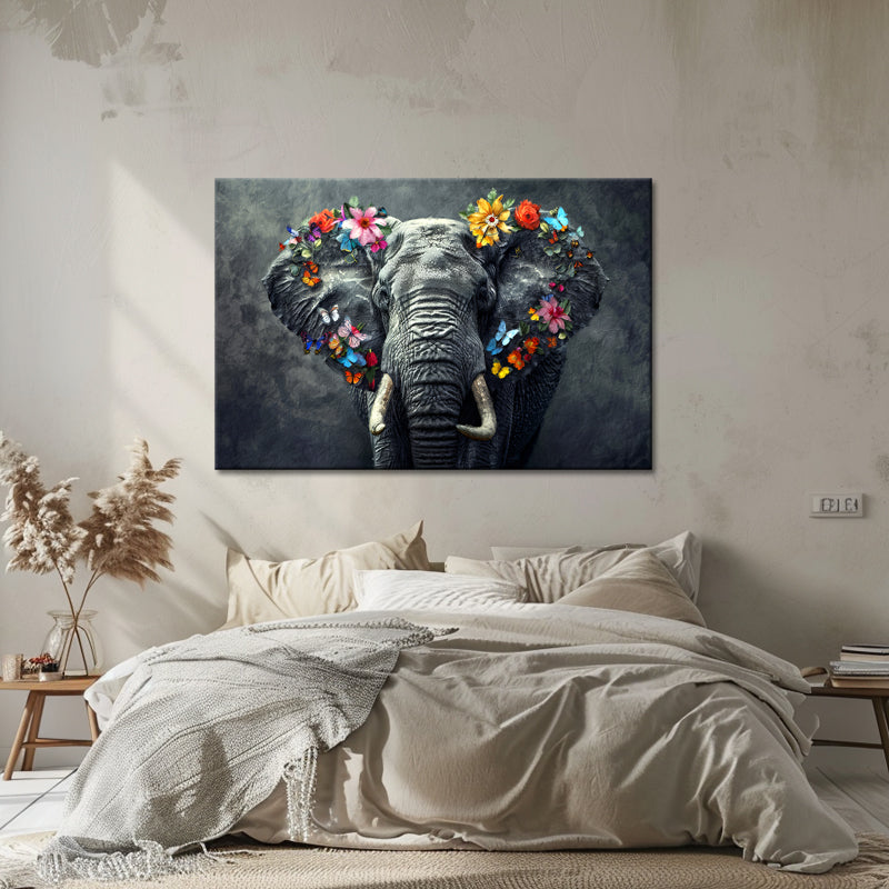 Olifant met bloemen