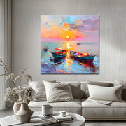 Schilderij zonsondergang