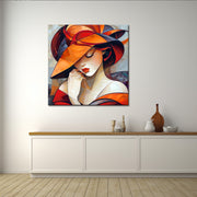 Frau mit orangem Hut IV