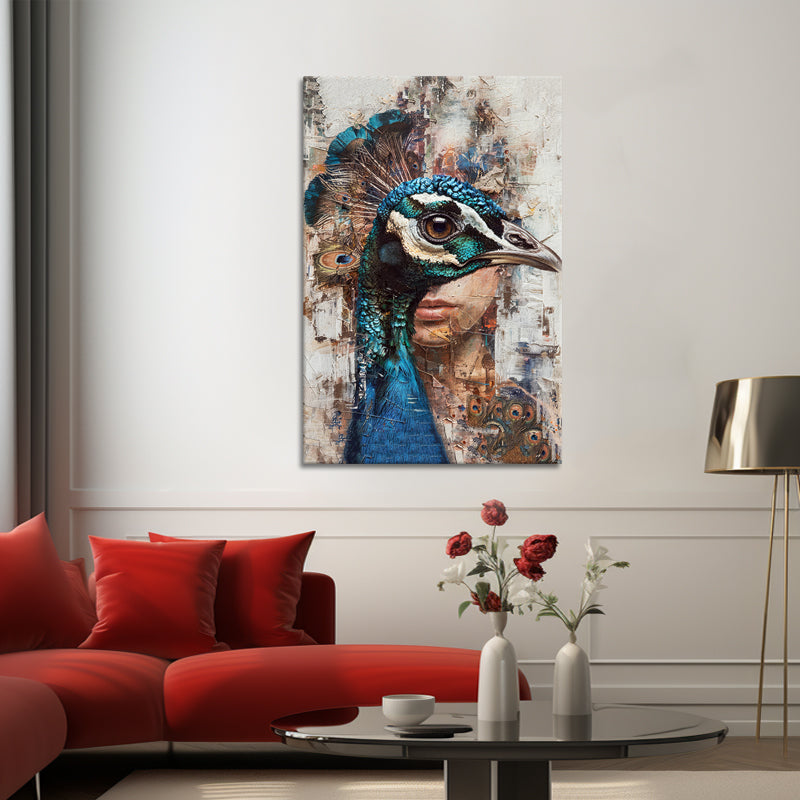 Pfau mit Weibchen