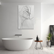 Gesicht in Line Art