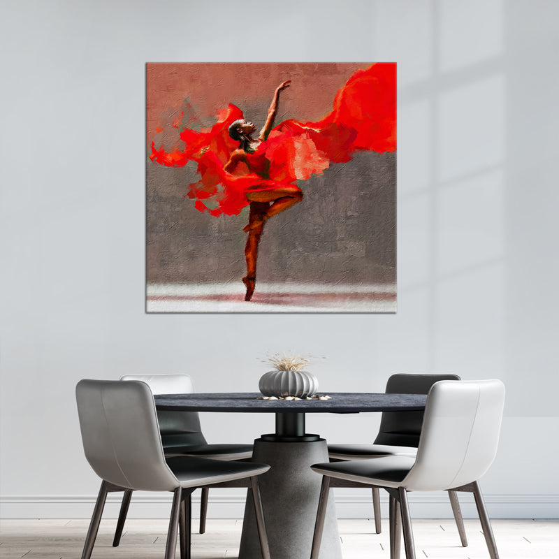 The lady in red