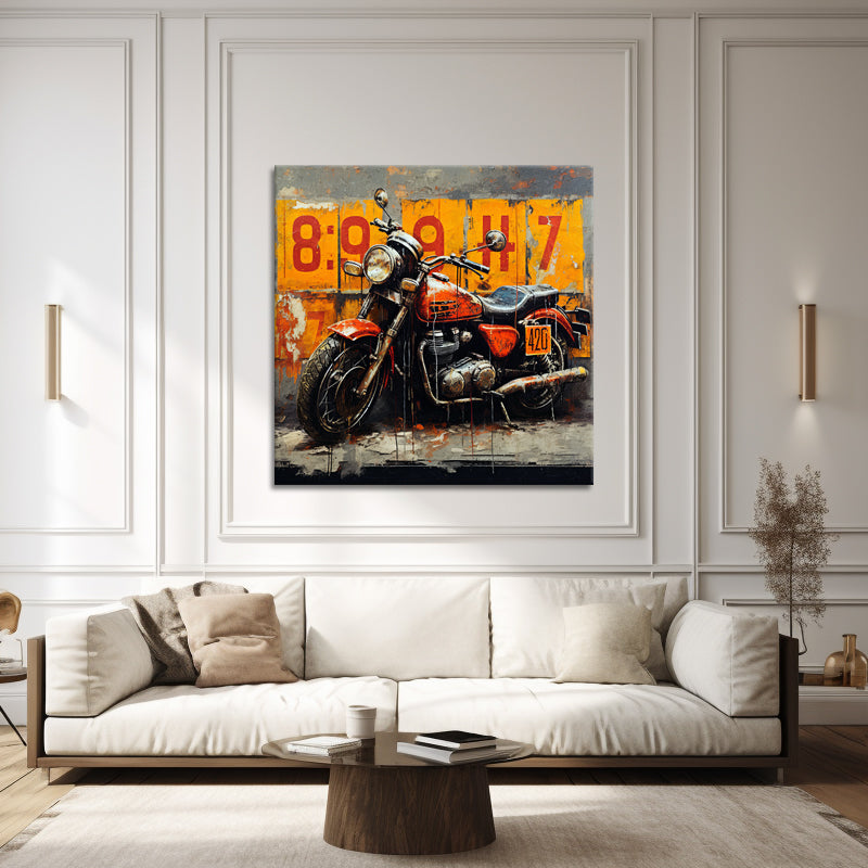 Motorrad-Gemälde