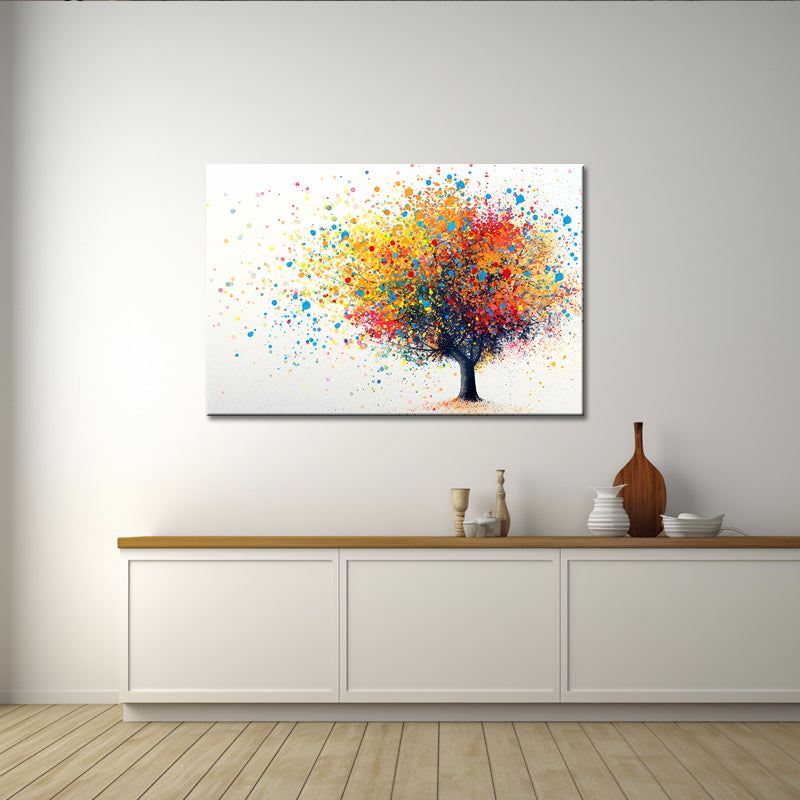 Schilderij kleurrijke boom