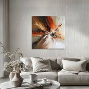 Abstract met warme kleuren