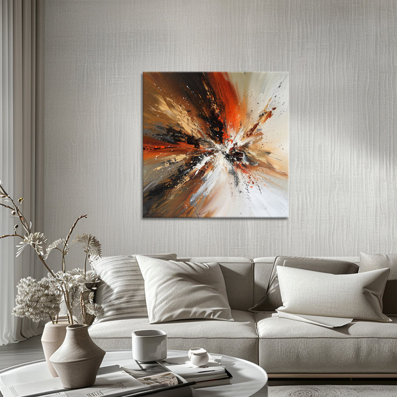 Abstract met warme kleuren