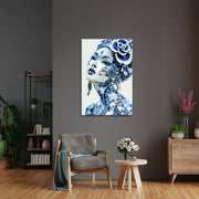 Dame in Delfter Blau