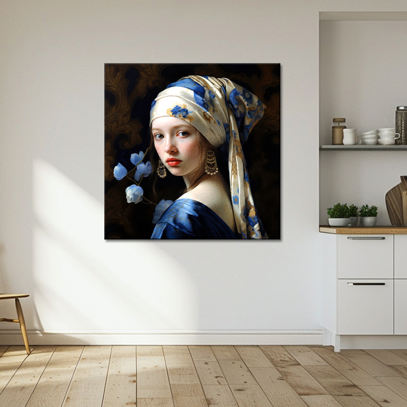 Een vrouw in het stilleven