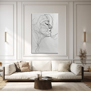 Gesicht in Line Art