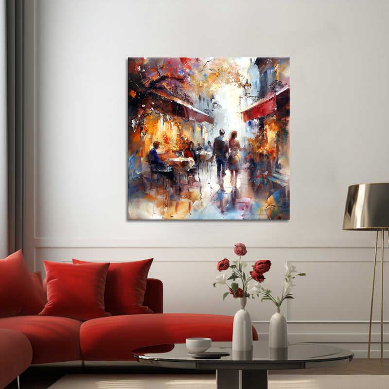 Café Terras schilderij