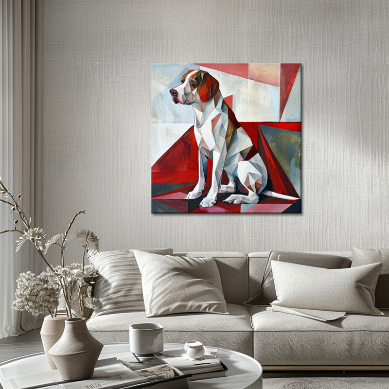 Kubismus Hund Gemälde