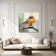 Gemälde Vogel auf Ast