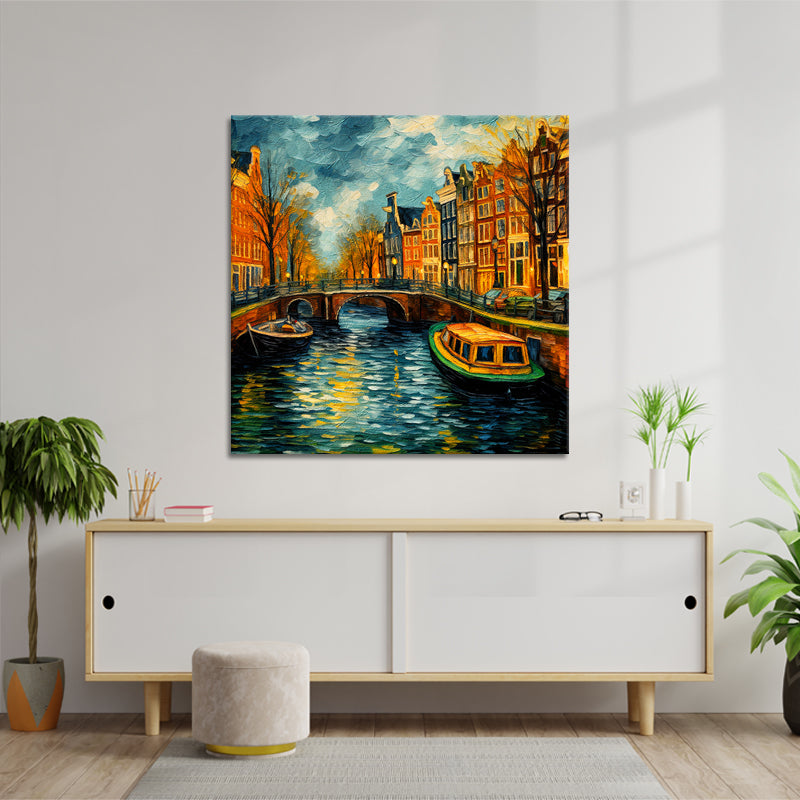 Amsterdam in Van Gogh stijl