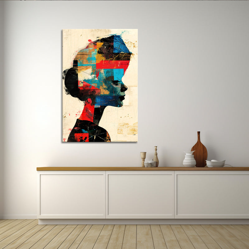 Vrouw in abstract