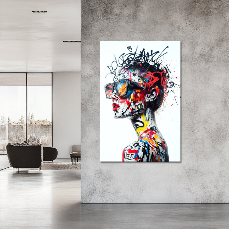 Frau in Graffiti-Art