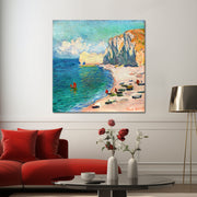 The Beach and the Falaise d’Amont - Monet