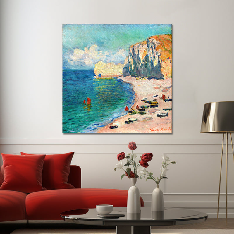 The Beach and the Falaise d’Amont - Monet
