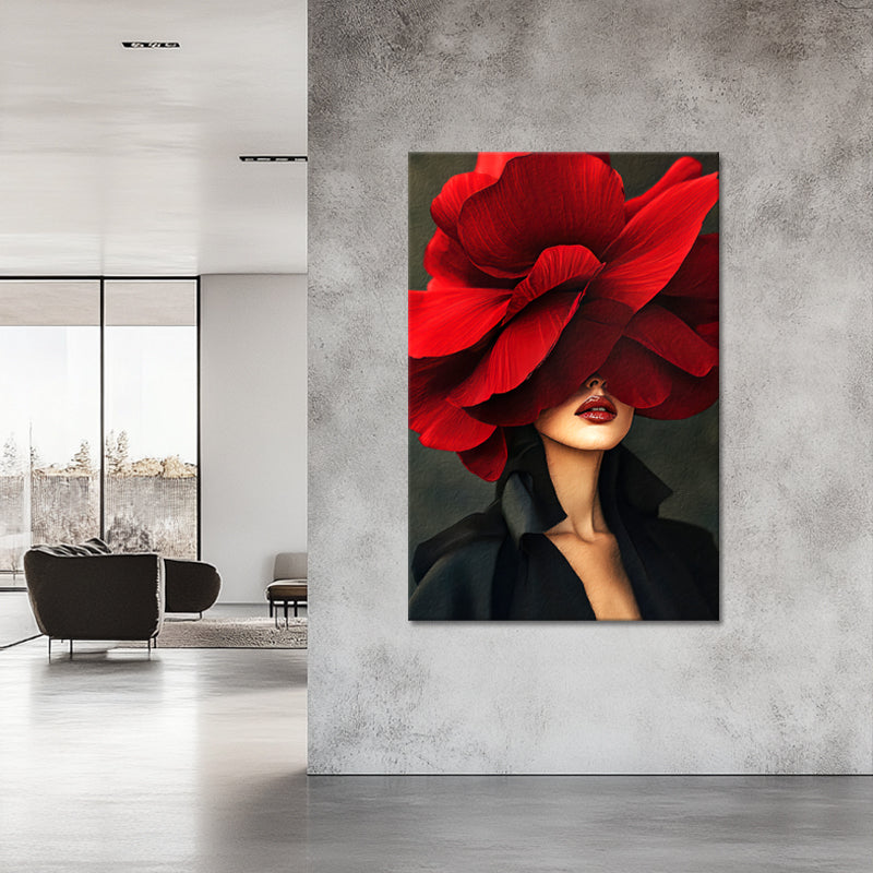 Dame mit Klatschmohn