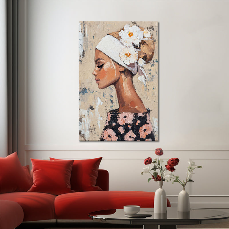 Mooie vrouw met bloemen IV