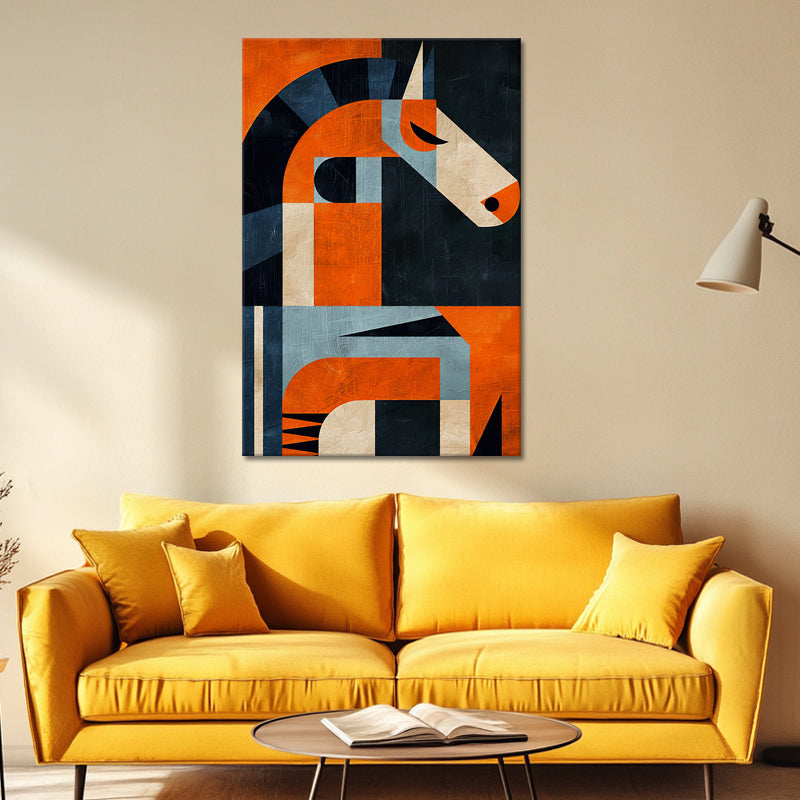 Paard in kubisme art