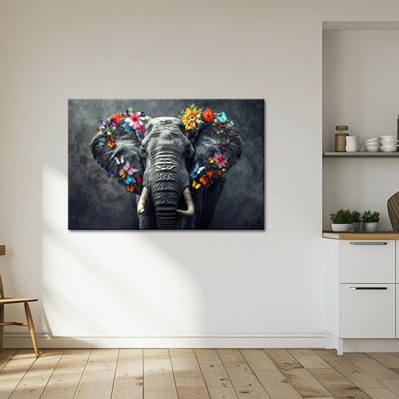 Olifant met bloemen