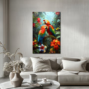 Schilderij twee papegaaien
