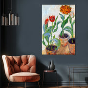 Three Pots of Tulips - Monet