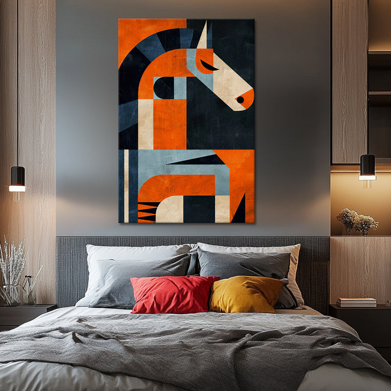 Paard in kubisme art