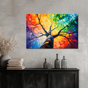 Schilderij Kleurrijk boom II