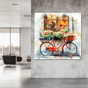 Fiets met bloemen