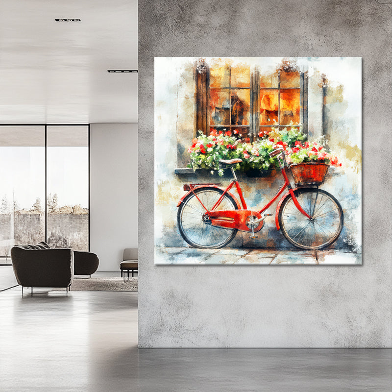 Fiets met bloemen