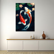Twee koi karper vissen