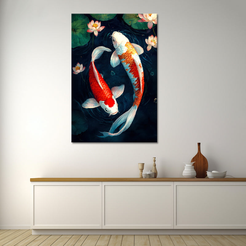 Twee koi karper vissen