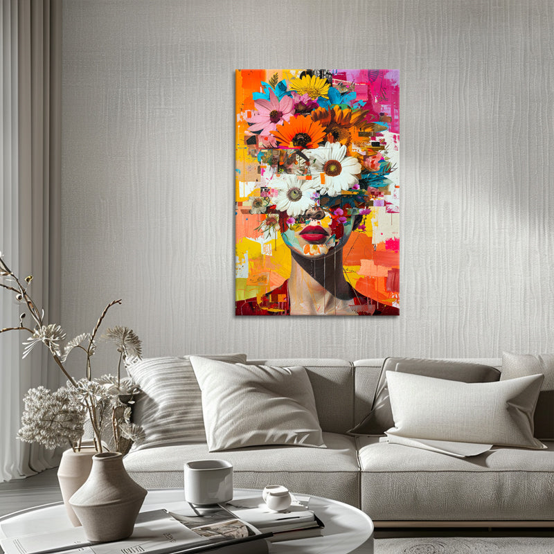 Vrouwelijk portret met bloemen